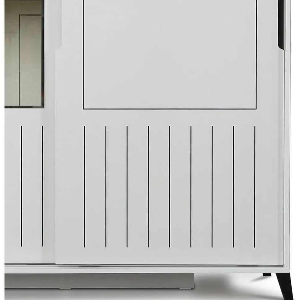 Vaatekaappi Linento Furniture Pasific 216x130cm valkoinen