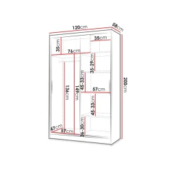 Vaatekaappi LINO I, beige (5402)