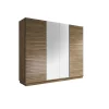 Vaatekaappi liukuovilla Linento Furniture FRN-7003, pähkinäpuu