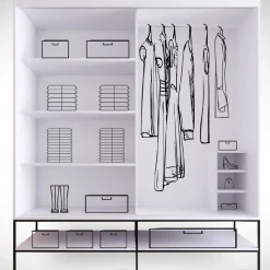 Vaatekaappi liukuovilla Linento Furniture Martin, 190cm, valkoinen