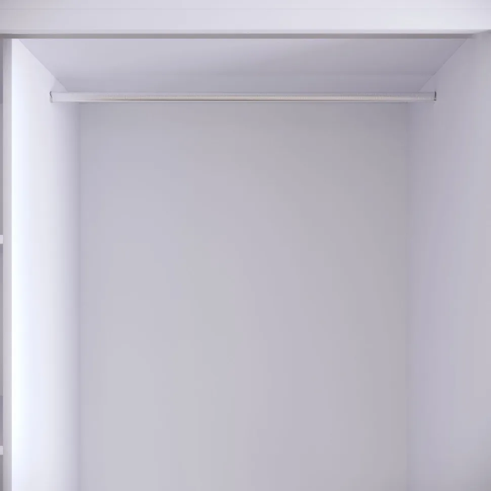 Vaatekaappi liukuovilla Linento Furniture Martin, 190cm, valkoinen marmori/kulta
