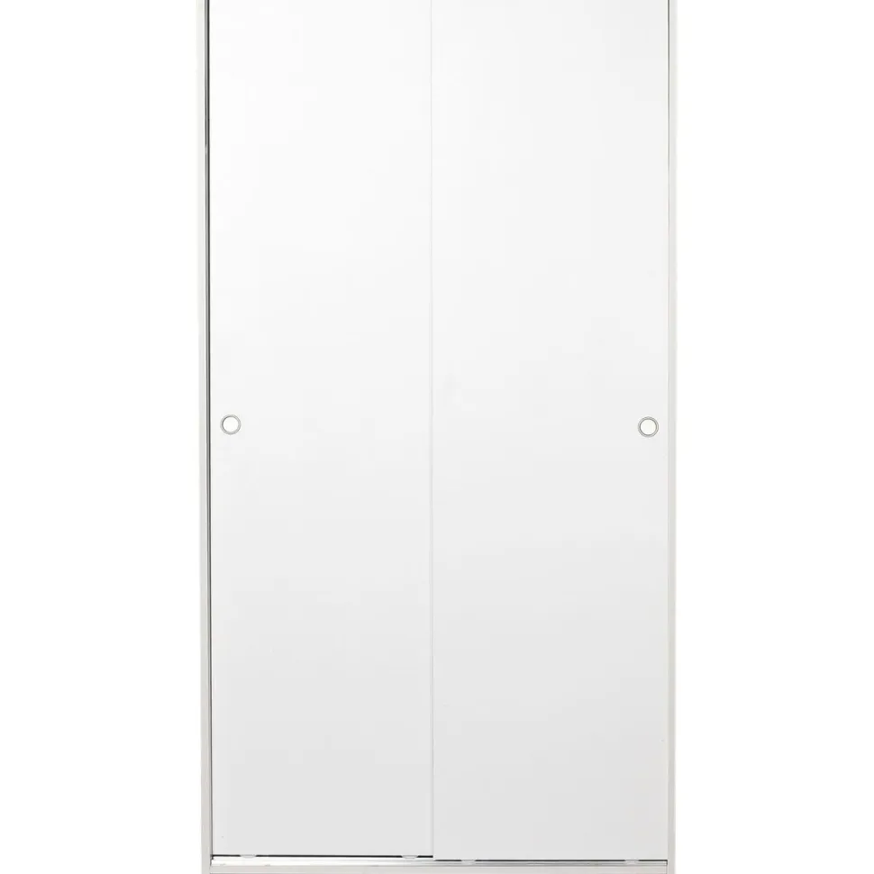 Vaatekaappi liukuovilla Linento Furniture Swd-431-By-2, leveys 94cm, korkeus 182cm, valkoinen