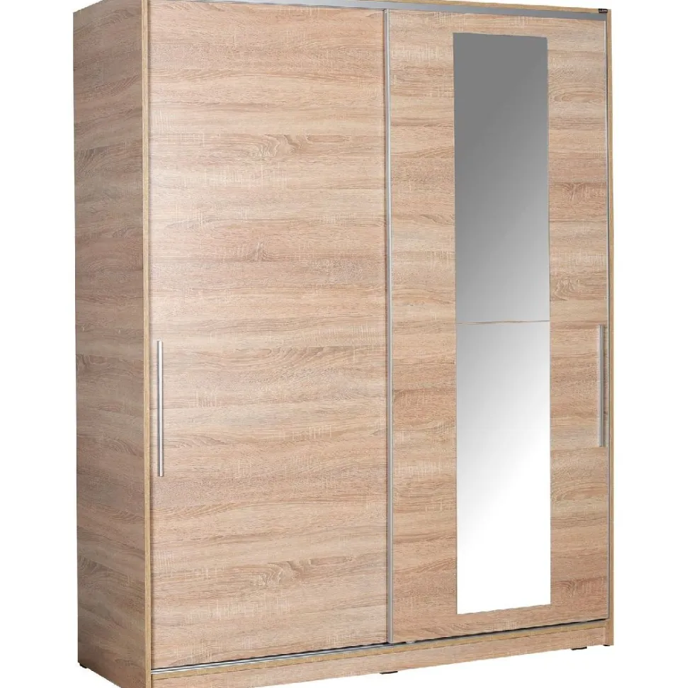 Vaatekaappi liukuovilla Linento Furniture SWD-716-SS-3 Sonomo, 160cm