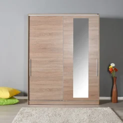 Vaatekaappi liukuovilla Linento Furniture SWD-716-SS-3 Sonomo, 160cm