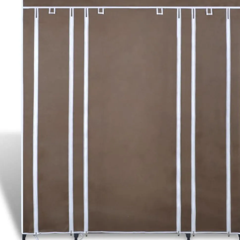 Vaatekaappi lokeroilla ja tangoilla kangas 45x150x176 cm