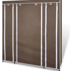 Vaatekaappi lokeroilla ja tangoilla kangas 45x150x176 cm