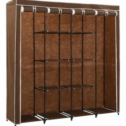 Vaatekaappi 4 lokerolla ruskea 175cm