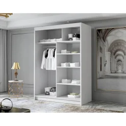 Vaatekaappi LUNGO 120 III, valkoinen (1534)