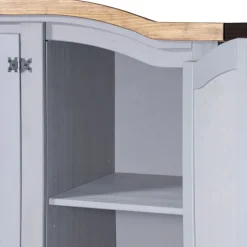 Vaatekaappi meksikon mänty corona-sarja 3 ovea harmaa 52cm