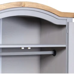 Vaatekaappi Meksikon mänty Corona-sarja 2 ovea harmaa 52cm