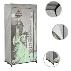 Vaatekaappi New York 75cm kangas