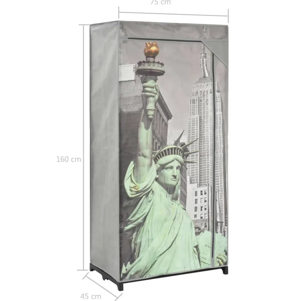 Vaatekaappi New York 75cm kangas