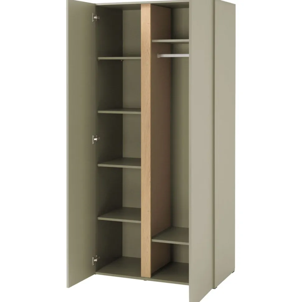 Vaatekaappi Nomla LUCA SYSTEM 3, 90x195cm, saranaovilla, ruskea