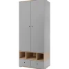 Vaatekaappi Nomla ORO SYSTEM 1, 80x195cm, saranaovilla, harmaa/ruskea