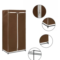 Vaatekaappi ruskea 75cm