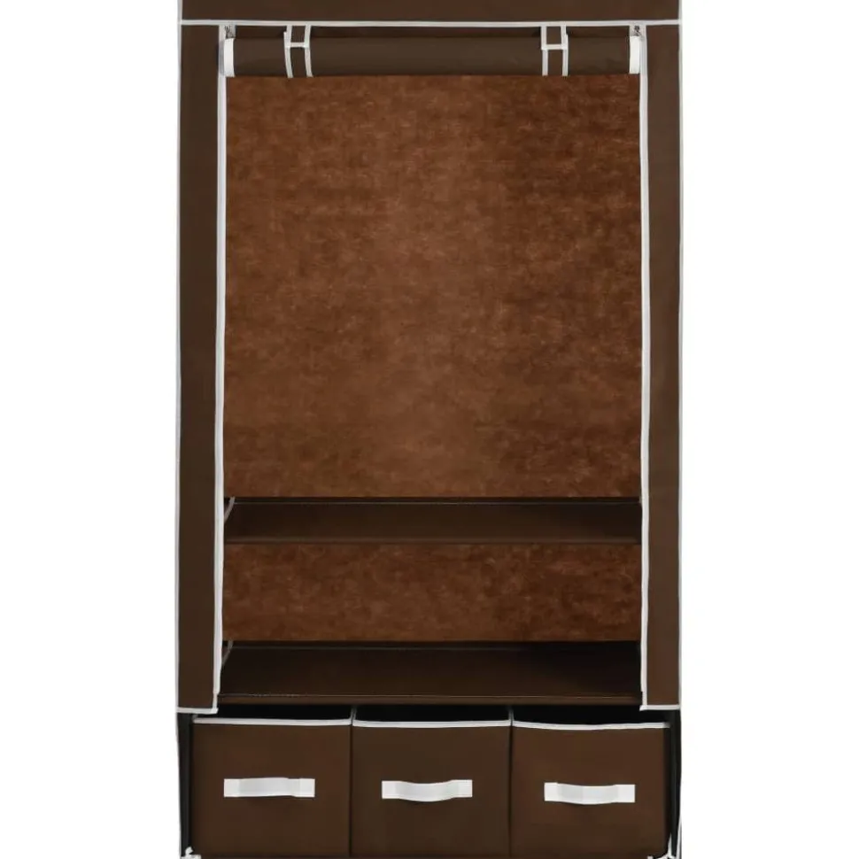 Vaatekaappi ruskea 87cm kangas