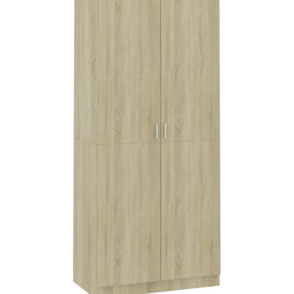 Vaatekaappi sonoma-tammi 90cm lastulevy