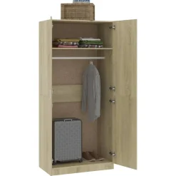 Vaatekaappi sonoma-tammi 90cm lastulevy