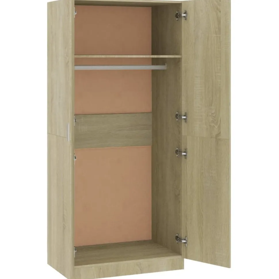 Vaatekaappi sonoma-tammi 80cm lastulevy