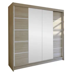 Vaatekaappi TALIN V, valkoinen/beige (6021)