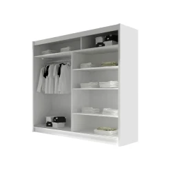 Vaatekaappi TALIN V, valkoinen/beige (6021)