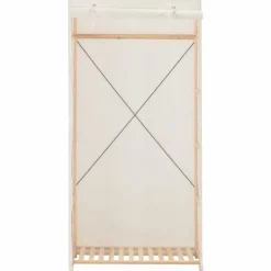 Vaatekaappi valkoinen 79cm kangas
