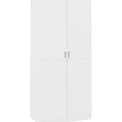 Vaatekaappi valkoinen 90cm lastulevy