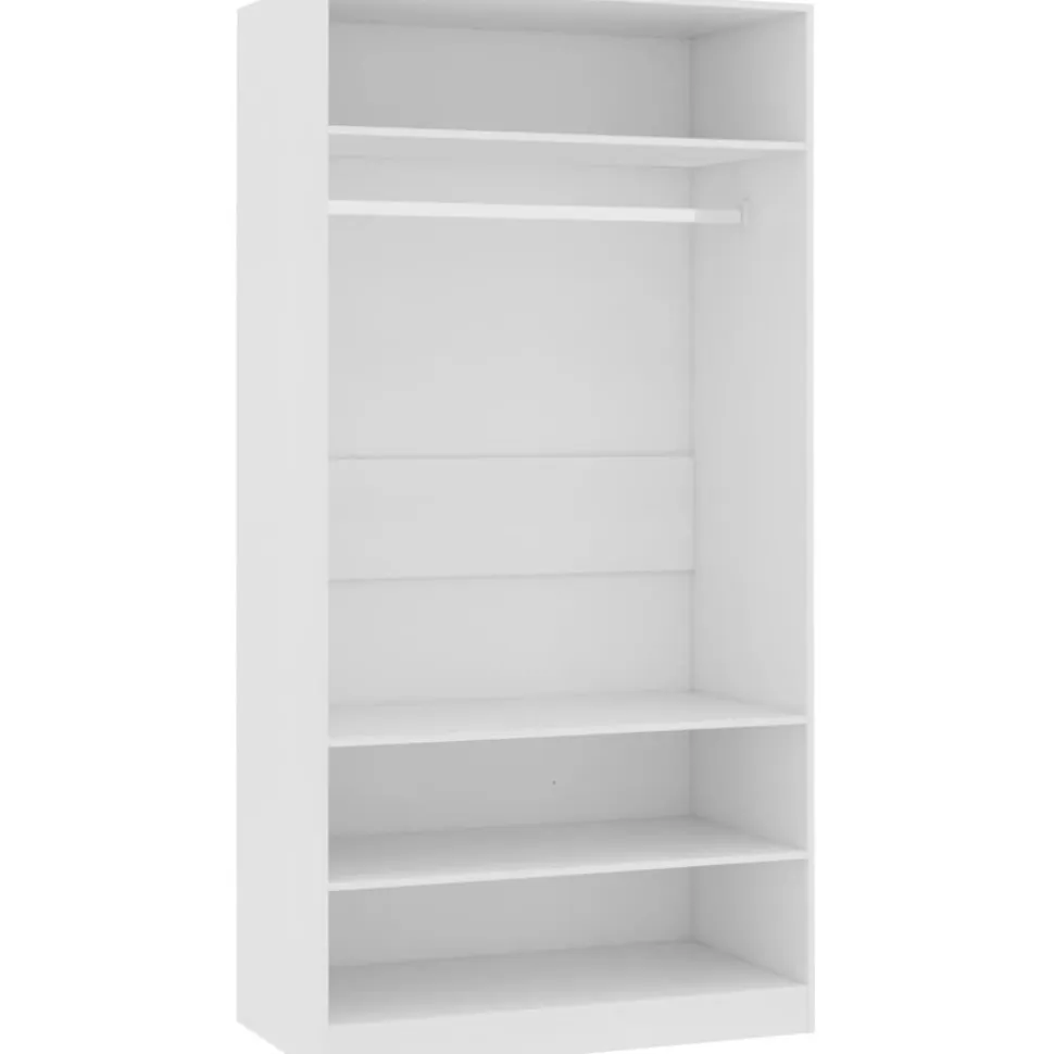 Vaatekaappi valkoinen 100cm lastulevy
