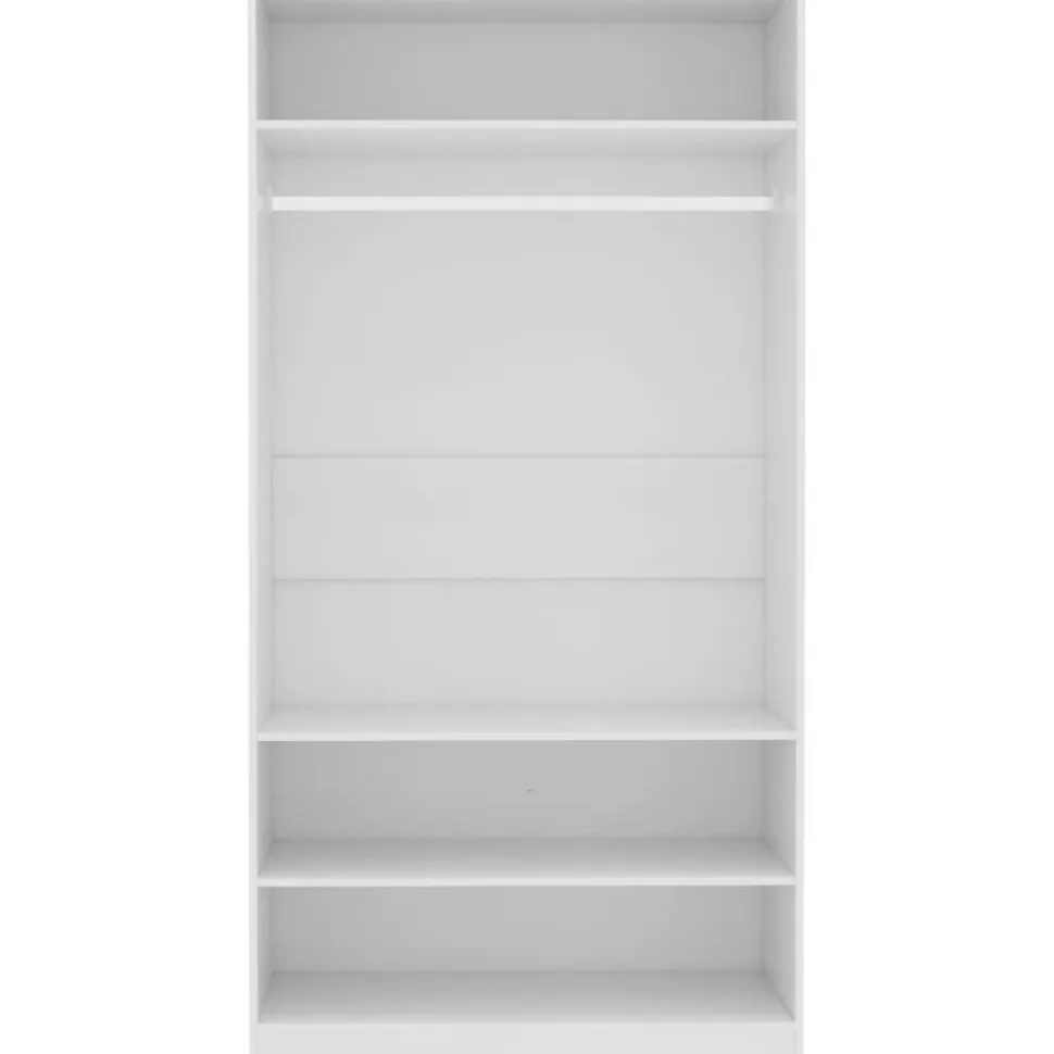 Vaatekaappi valkoinen 100cm lastulevy