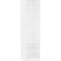 Vaatekaappi valkoinen 50cm lastulevy