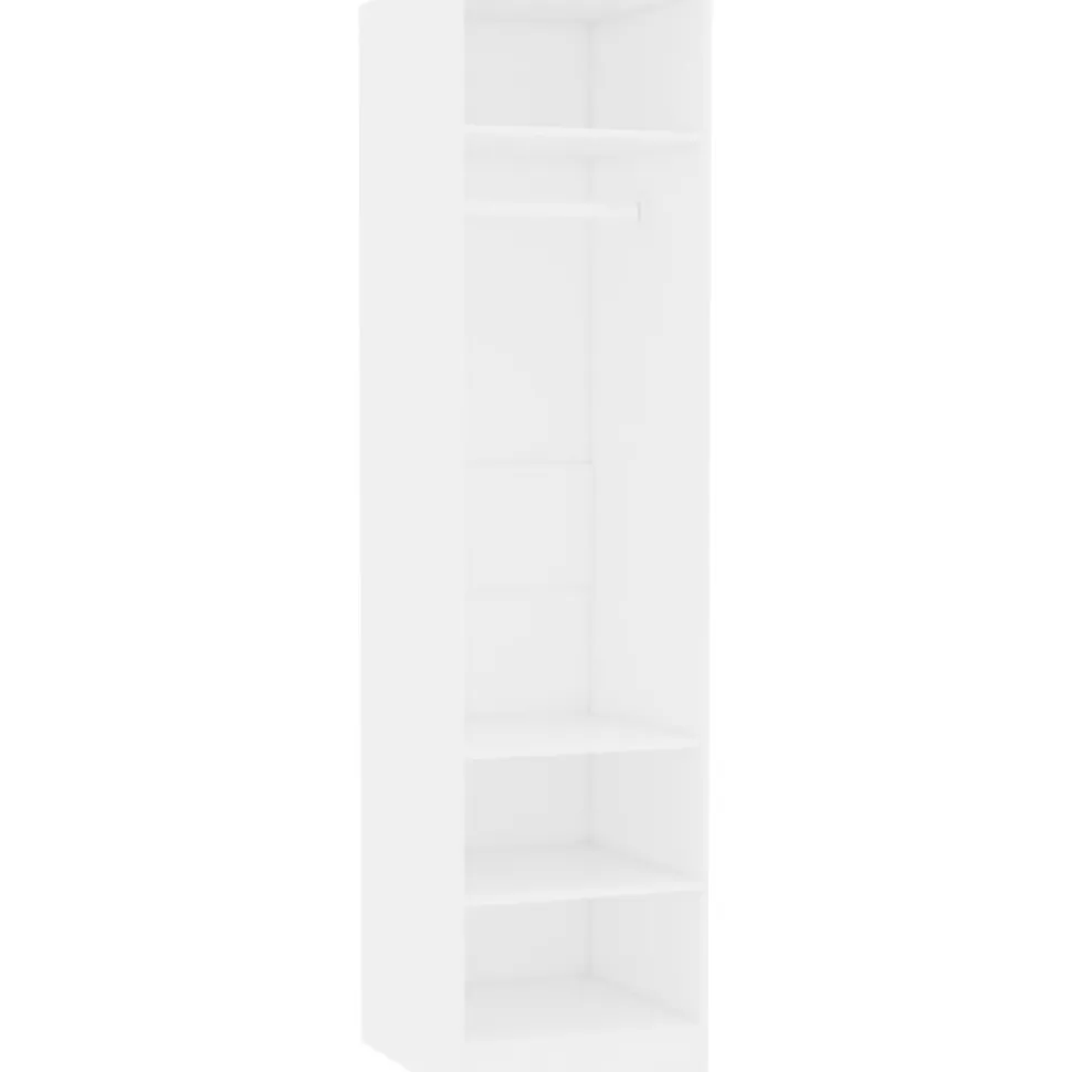 Vaatekaappi valkoinen 50cm lastulevy