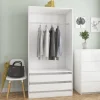 Vaatekaappi valkoinen 100cm lastulevy