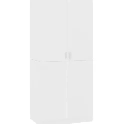 Vaatekaappi valkoinen 80cm lastulevy
