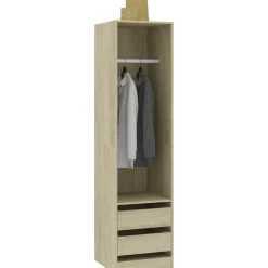 Vaatekaappi vetolaatikoilla Sonoma-tammi 50cm lastulevy