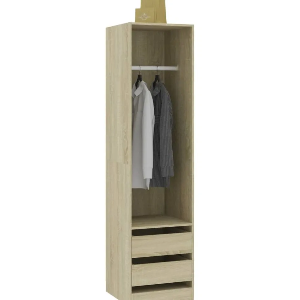Vaatekaappi vetolaatikoilla Sonoma-tammi 50cm lastulevy