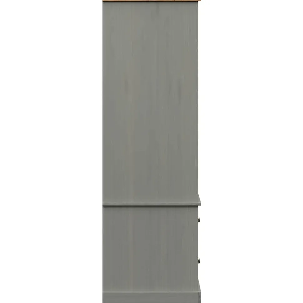 Vaatekaappi VIGO harmaa 90x55x170 cm täysi mänty (53165)
