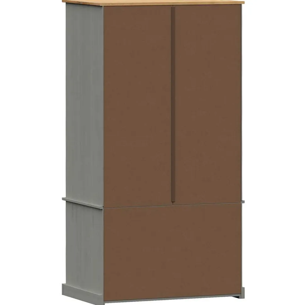 Vaatekaappi VIGO harmaa 90x55x170 cm täysi mänty (53165)