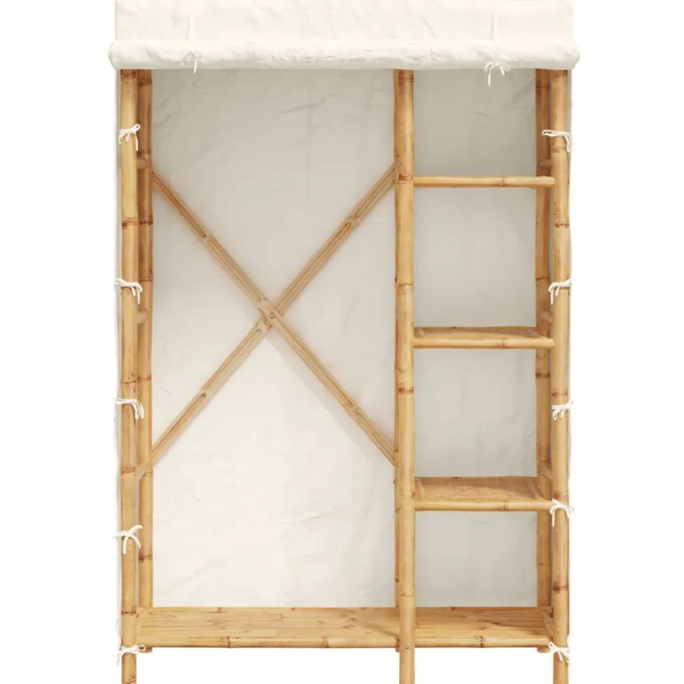 Vaatekaappi 110x45x170 cm bambu (68043)