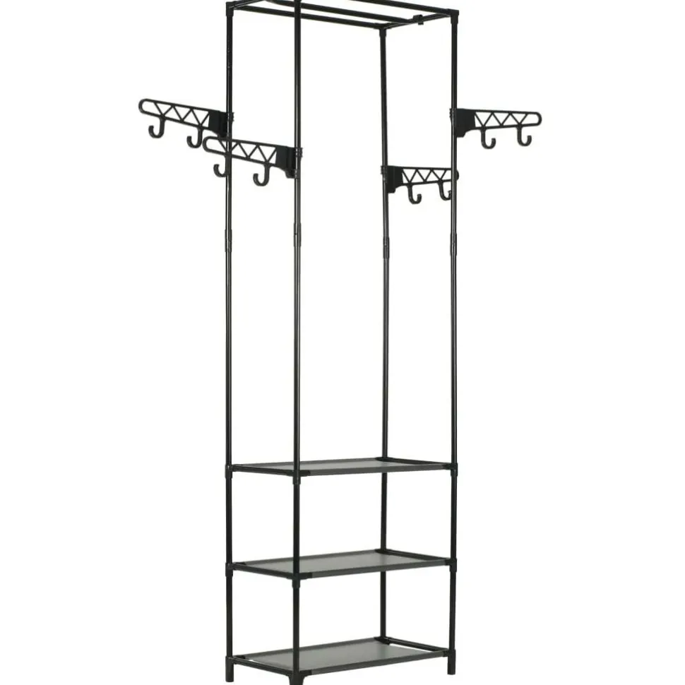 Vaatenaulakko teräs ja kuitukangas 55x28,5x175 cm musta