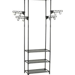 Vaatenaulakko teräs ja kuitukangas 55x28,5x175 cm musta