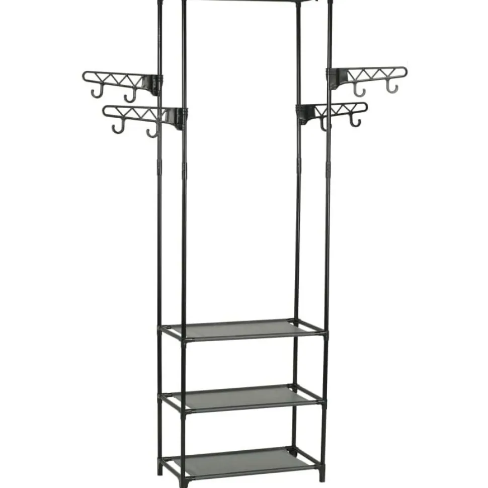 Vaatenaulakko teräs ja kuitukangas 55x28,5x175 cm musta