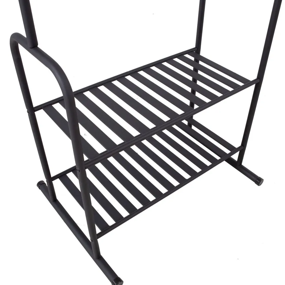 Vaaterekki Home4You FELIX 62x46xK173 cm, musta