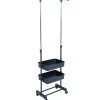 Vaateteline Home4You FERGUS 47-77x29x92-165 cm, musta