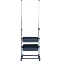 Vaateteline Home4You FERGUS 47-77x29x92-165 cm, musta