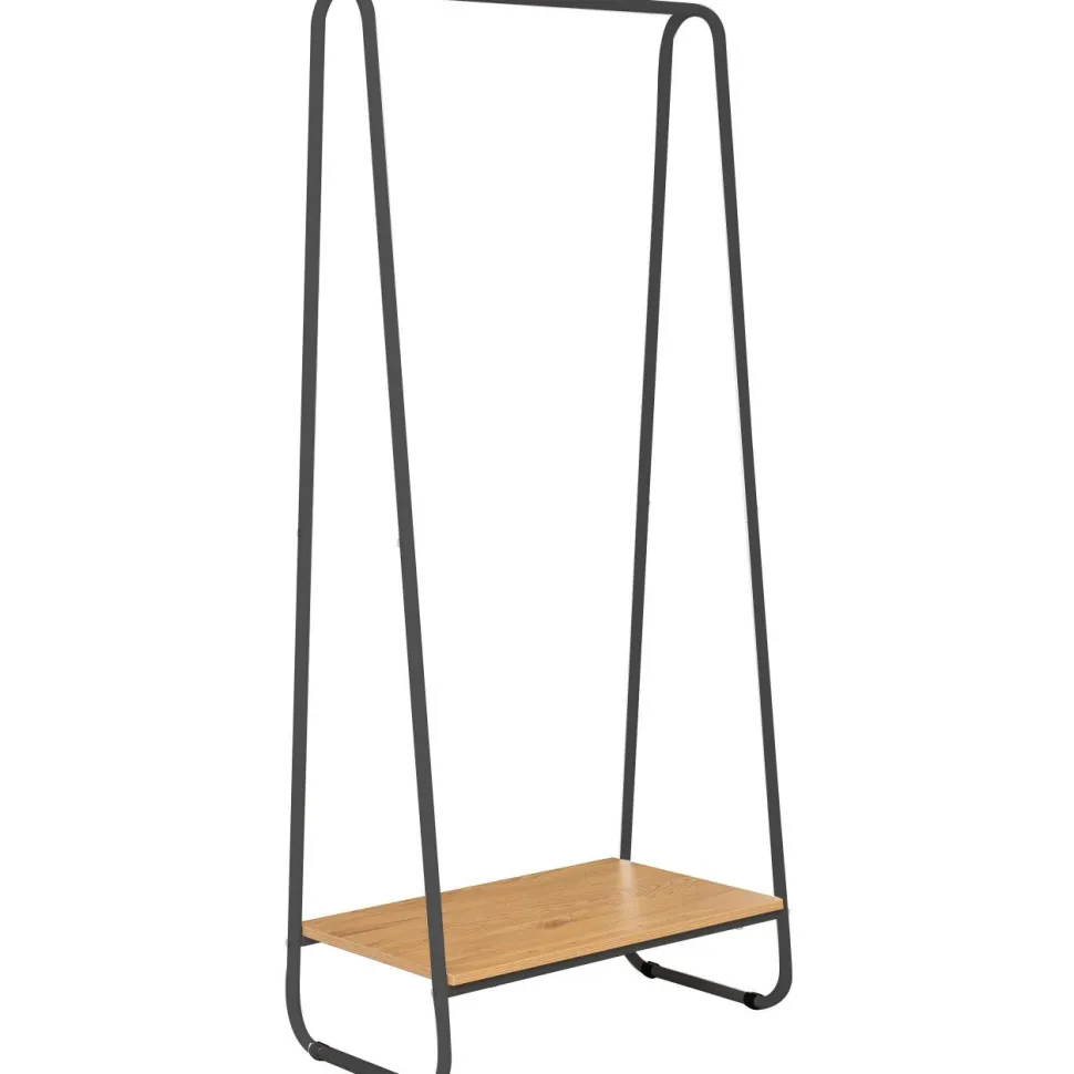 Vaateteline Home4You HEDVIG 60x40xK150 cm, saarni/musta, ruskea