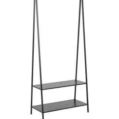 Vaateteline Home4You SEAFORD 77x37xK165 cm, musta