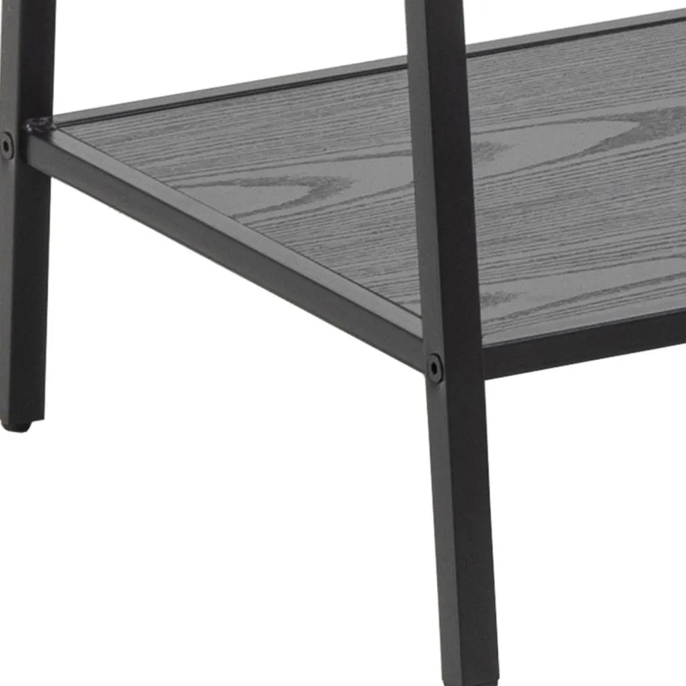 Vaateteline Home4You SEAFORD 77x37xK165 cm, musta