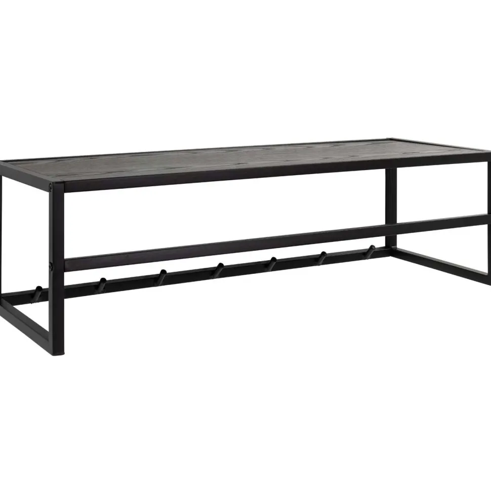 Vaateteline Home4You SEAFORD 77x28xK22 cm, musta