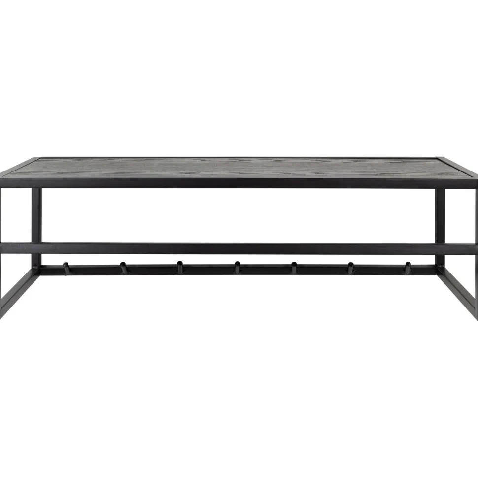 Vaateteline Home4You SEAFORD 77x28xK22 cm, musta