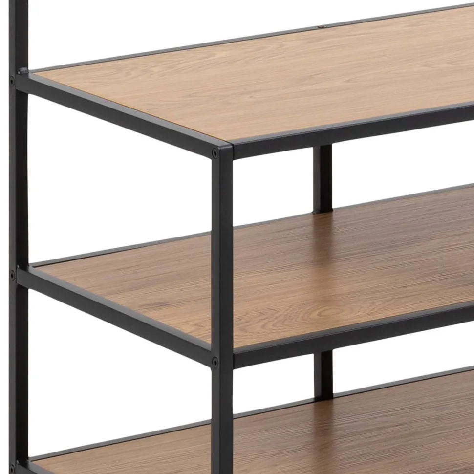 Vaateteline Home4You SEAFORD 77x40xK185 cm, villitammi, ruskea